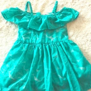 Tropical leaf print dress